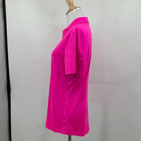 JoFit Polo Shirt Womens Small Pomegranate 1/4 Zip Short Sleeve Performance Golf - Picture 4 of 10